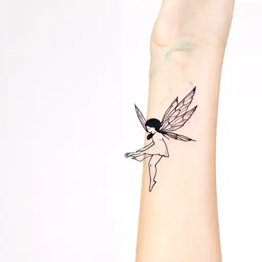 Fairy Flying On Forearm