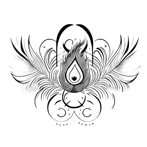 Peacock Feather Infinity Sign