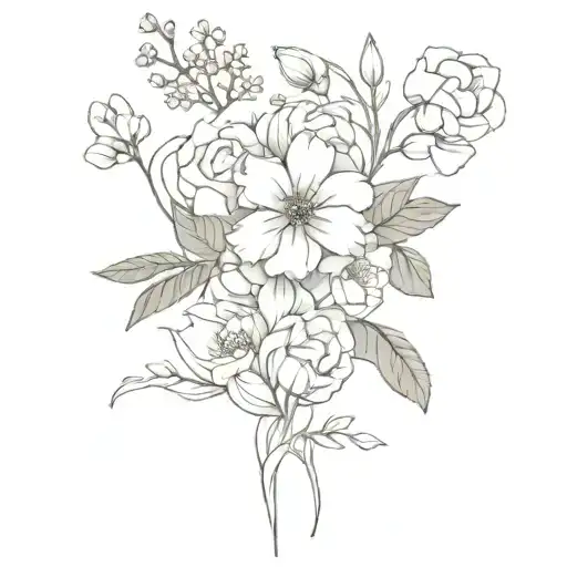 July Birth Flower Bouquet