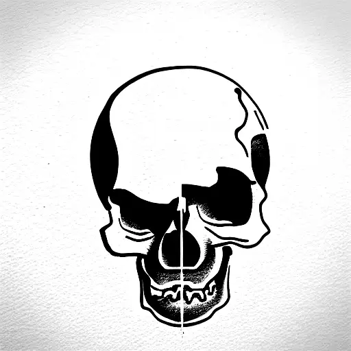 Skull With Gym Bars