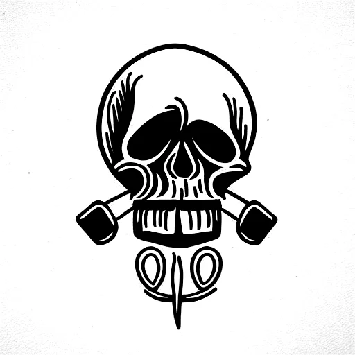 Skull With Bodybuilding