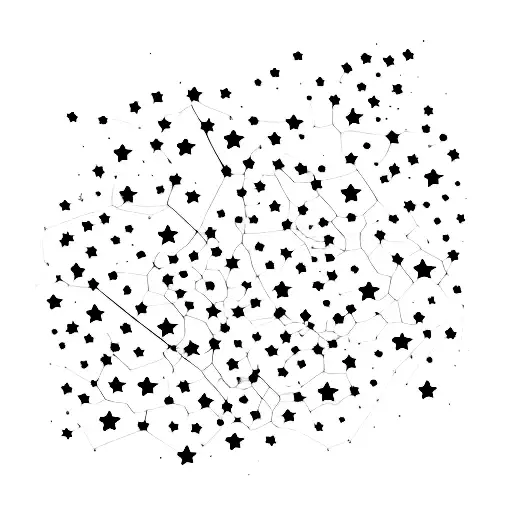 14 Stars Like A Constellation And A Moon