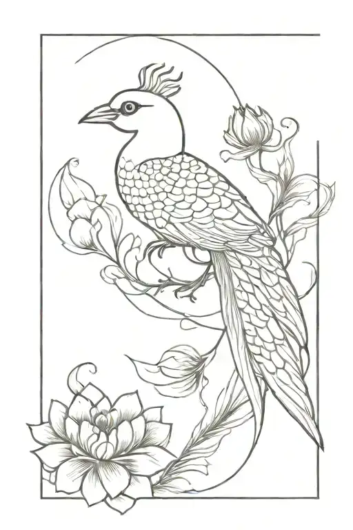 Chrysanthemum Koi Fish Peacock Feather With Eye