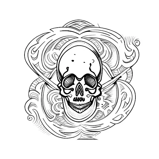 Hourglass Of Time With A Skull And Memento Mori Written On It