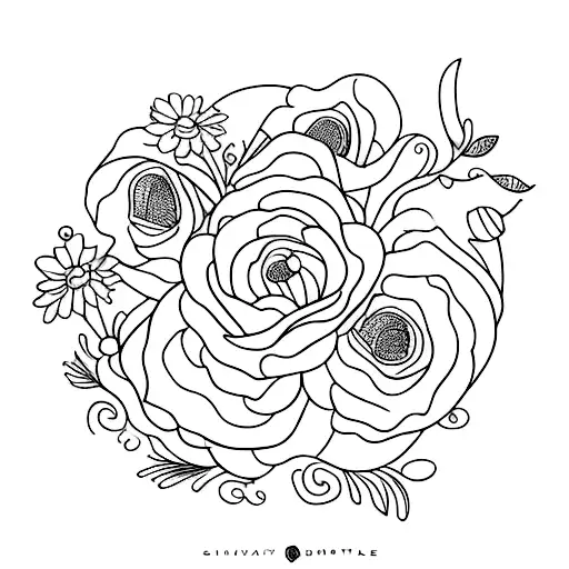 A Delicate Bouquet Of Flowers Gracefully Arranged In The Shape Of The Word 'Freedom'