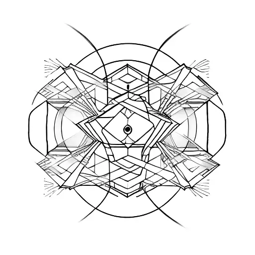 Black Lines With Blue Highlight