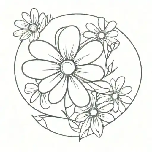 Daisy Band Tattoo Design