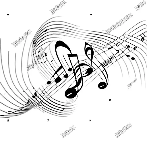 Treble Clef With Music Notation