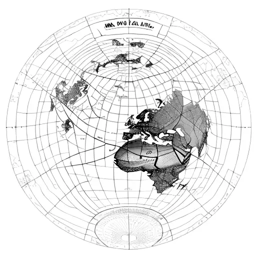 A Map Of The World With Landmarks And Travel Icons Incorporated Into The Design