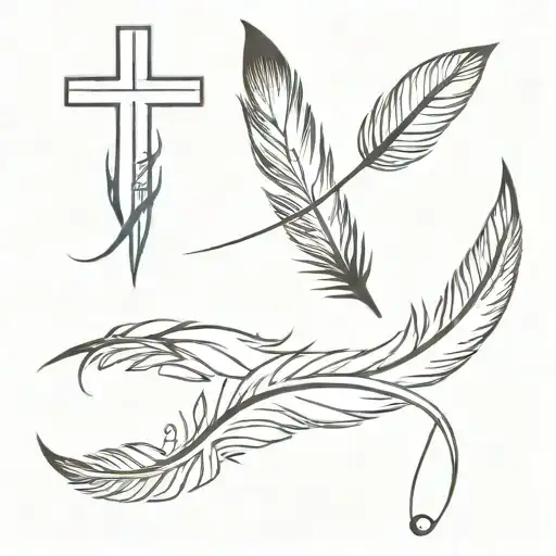 Feather And Cross