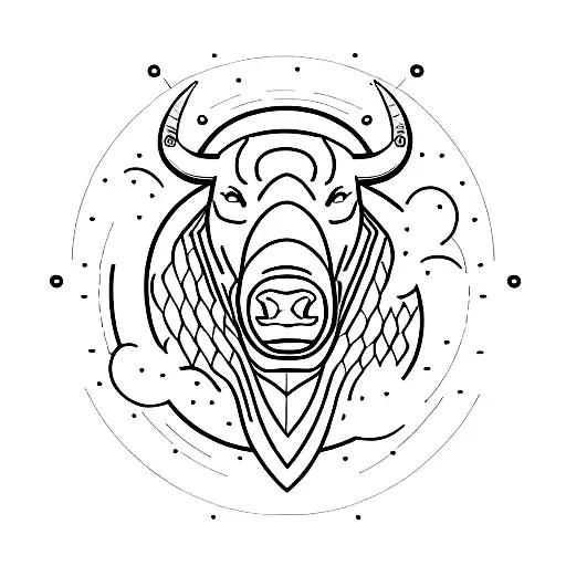 Bull And Bear Symbols In A Minimalist Design