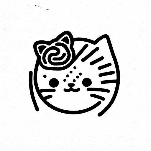 Anime Cat With Ramen