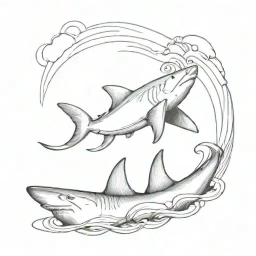 Paperboat On A Shark In The Waterline