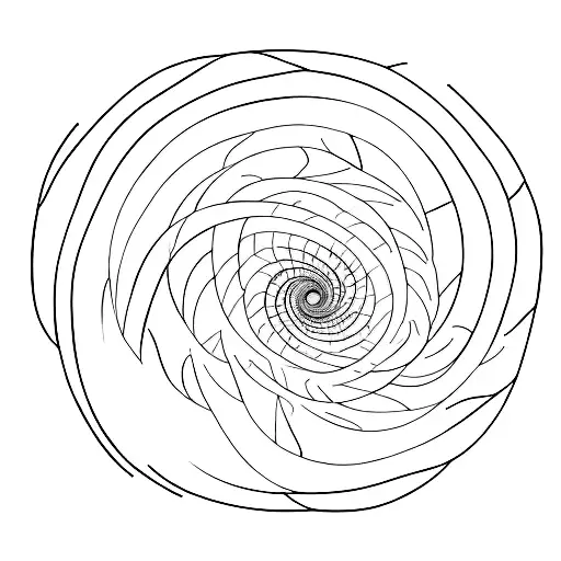 Single Line Fibonacci Spiral