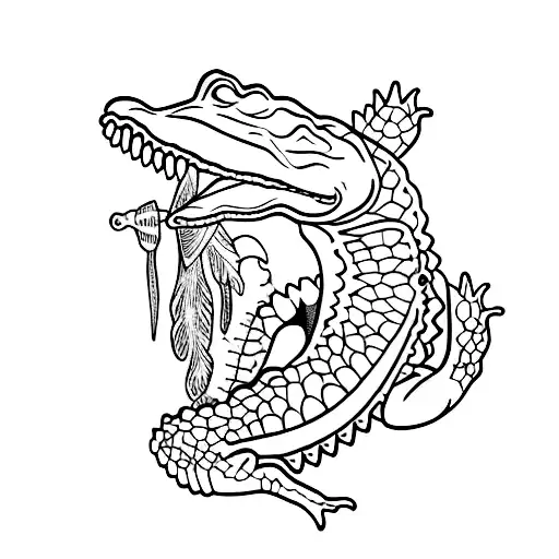 Florida Themed Alligator Skull