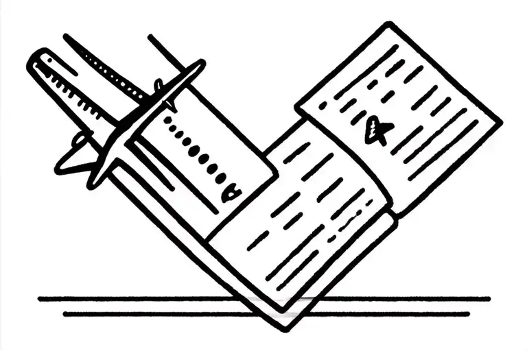 Mini Tattoo Airplane Family Airport Runaway Passport Love