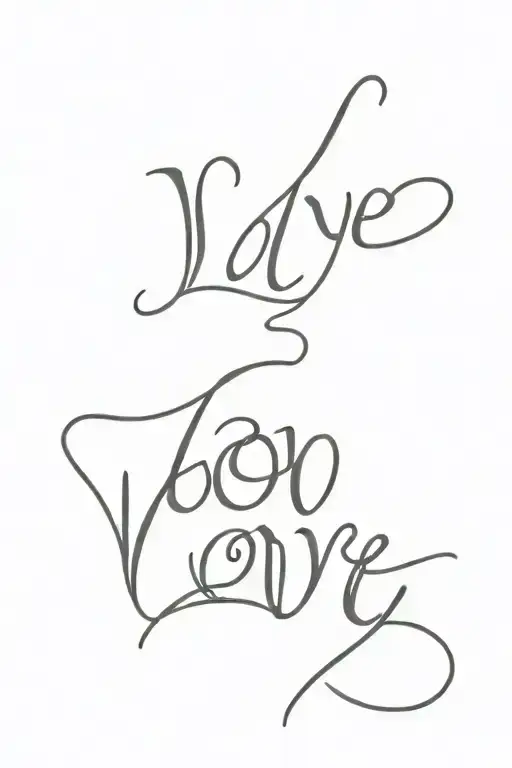 The Word 'Love' Written