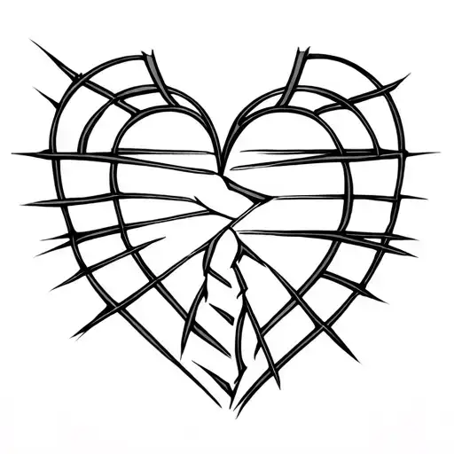 Broken Heart Behind Bars Forming The Shape