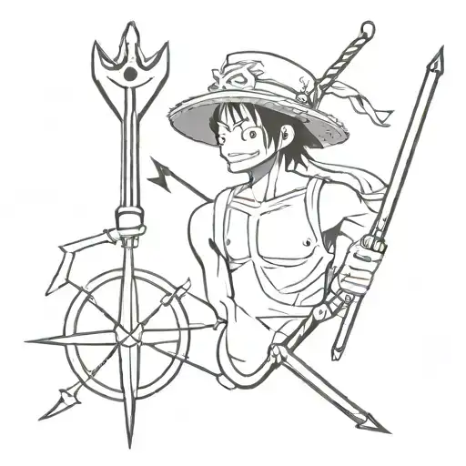 One Piece Anime And Semicolon And Arrow