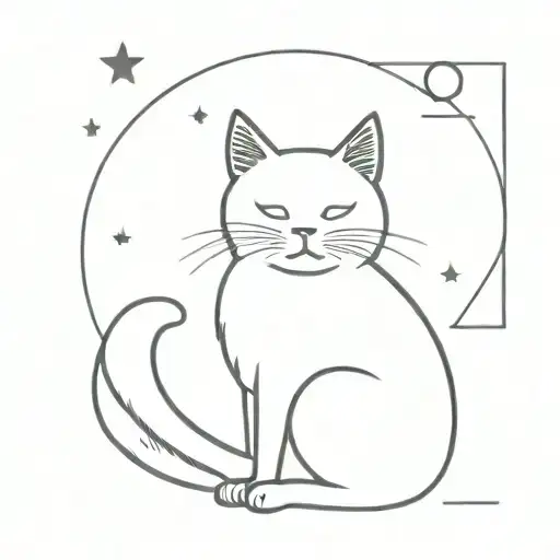 A Cat Touch The Moon