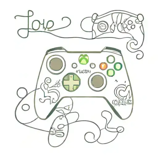 Controller Xbox And Love Text