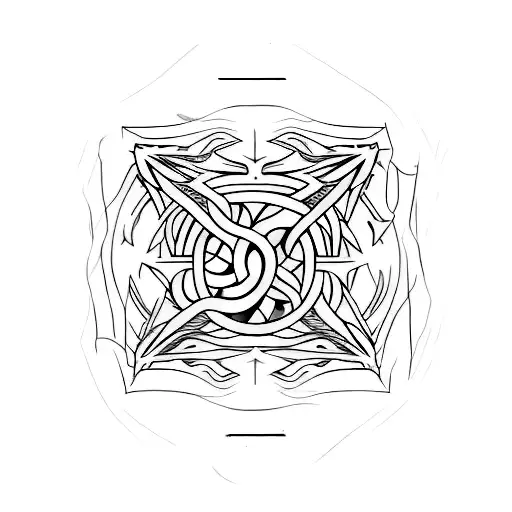 An Abstract Design With Three 6'S Forming A Devilish Symbol