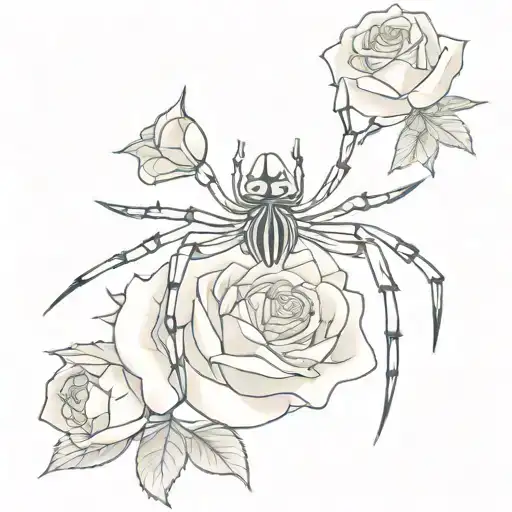 Spider And Roses Wrapped