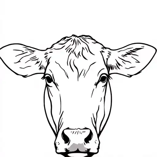 Holstein Cow Head No Horns