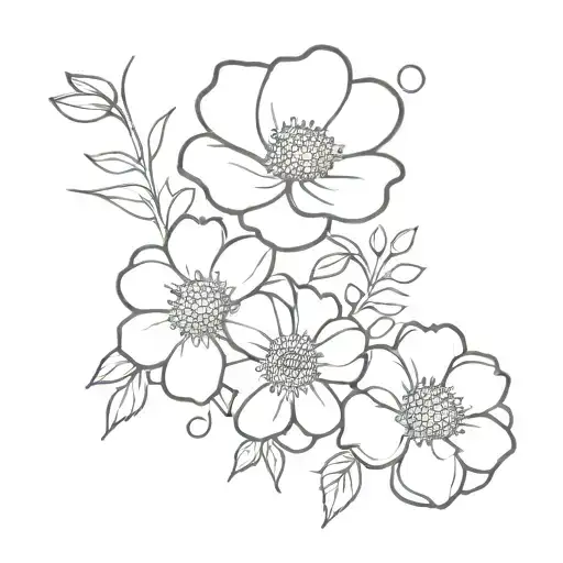 Rose Violet Daisy Flowers