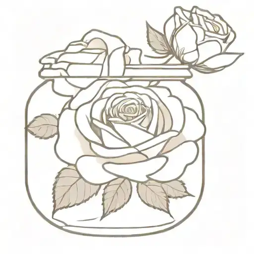 Rose In Glass Jar