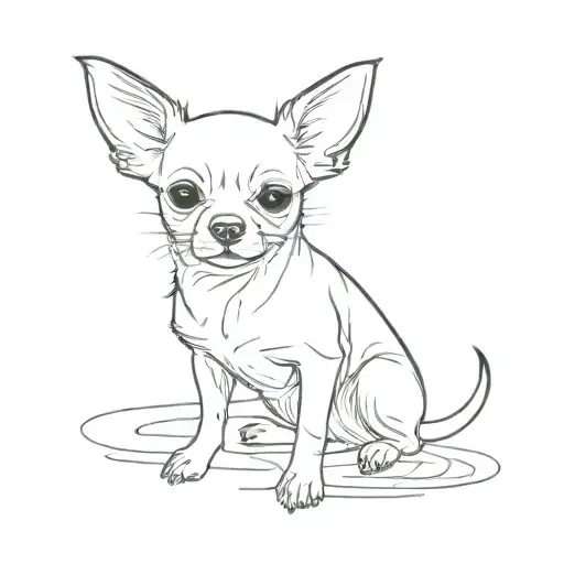 Chihuahua Dog Stretching