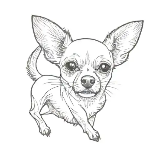 Chihuahua Dog Stretching