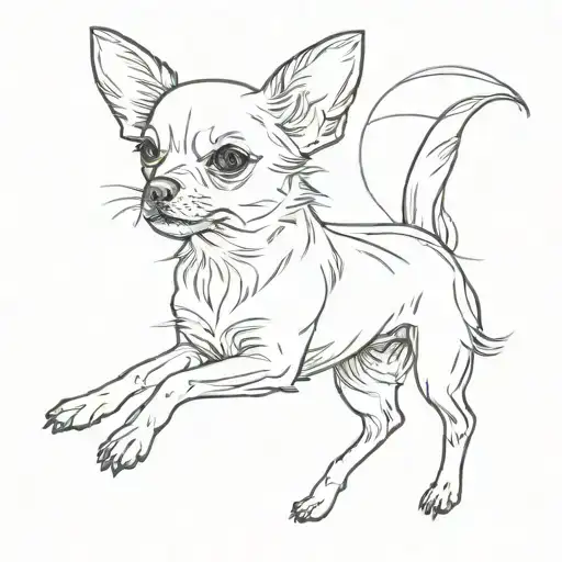 Chihuahua Dog Stretching