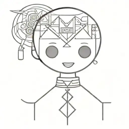 A Voodoo Doll With Intricate Geometric Patterns And Symbols Representing Protection And Healing