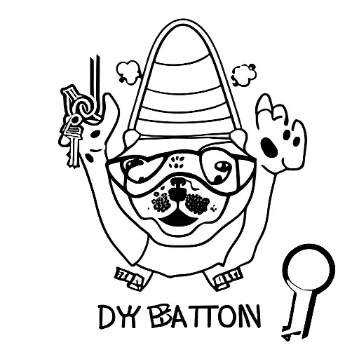 Party Balloon With Dog Paw And House Key