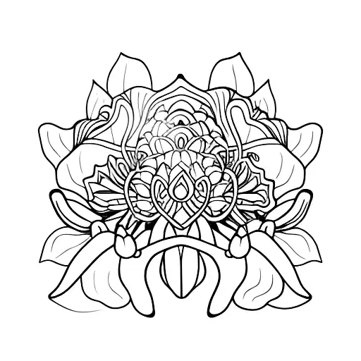 Lotus Flower Blooming Inside A Diving Mask