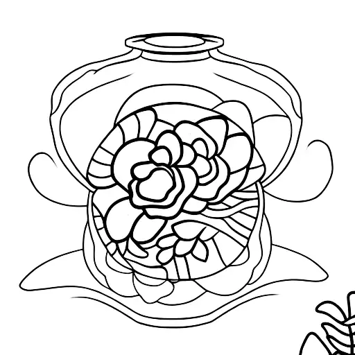 Flower Vase With Little Turtle Inside