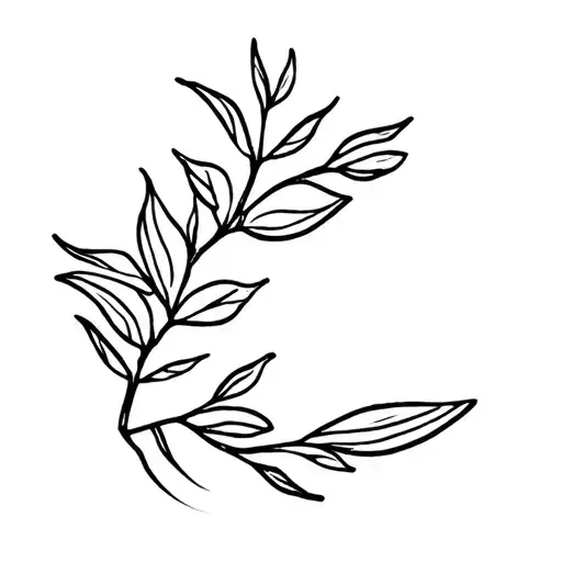 Vining Leaves Sunset