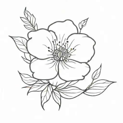 One Line Flower