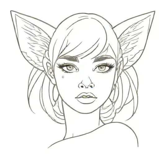 Girl With Fox Ears And Big Eyes