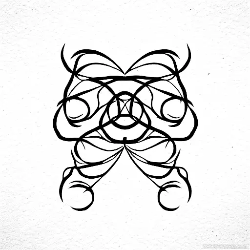 Ox With Symmetrical Line Curving