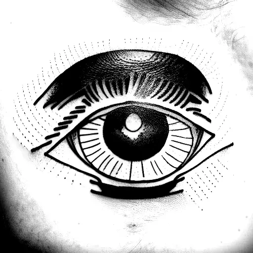 Eye With Sun Rays Underneath