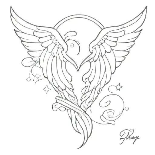 Name 'Pixy' With Angel Wing Attached