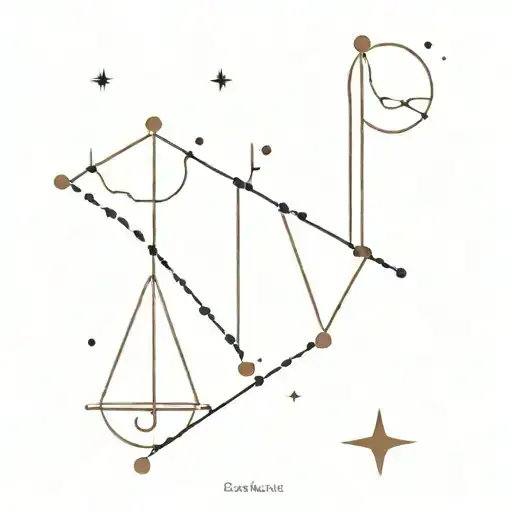 Libra And Aquarius Constellation Merging Together