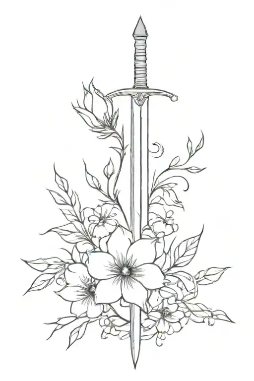 Sword And Flowers