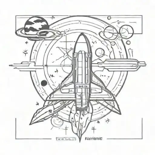 A Framed Rectangular Poster Advertising Space Flight