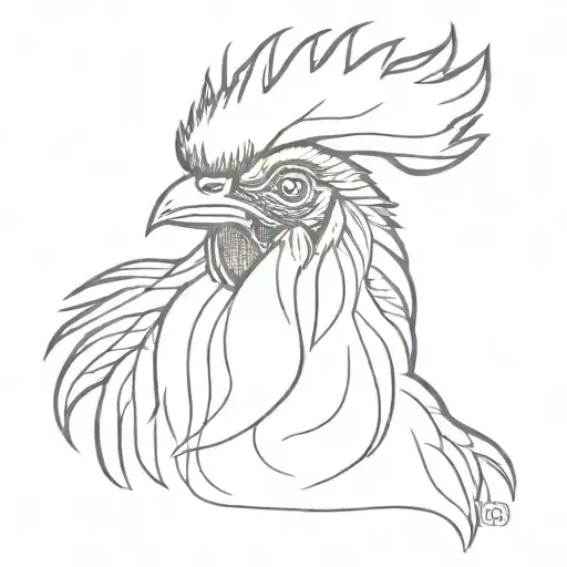 Rooster With One Blind Eye