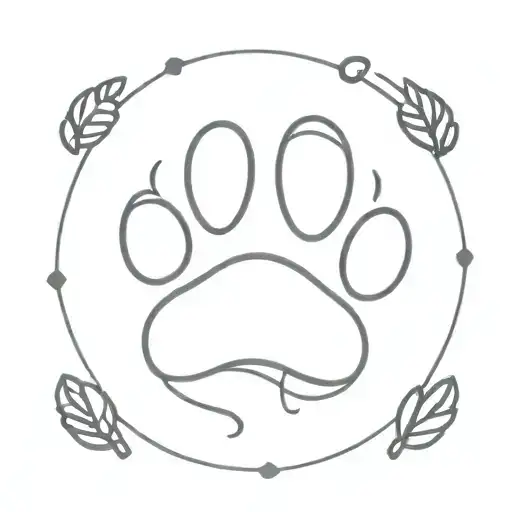 Cat Paw Print Surrounded