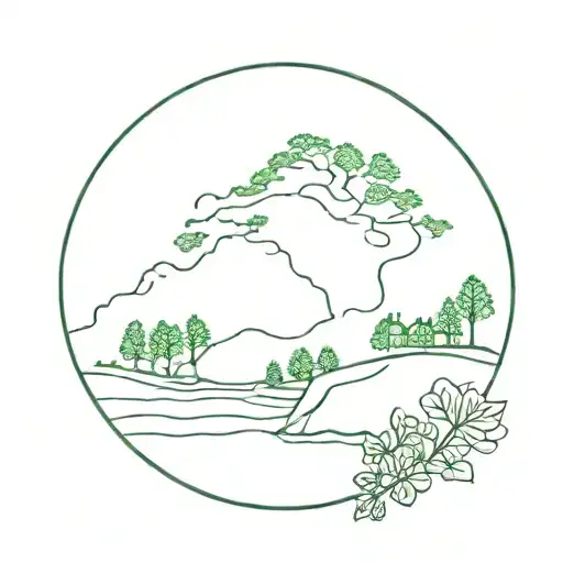 Ireland Surrounded By Lush Nature