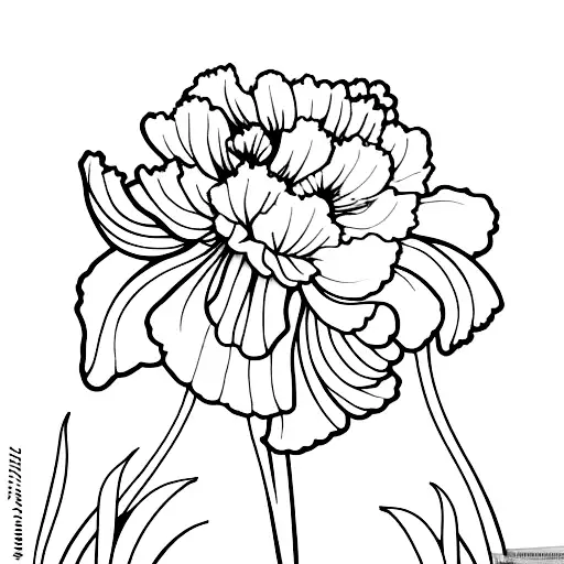 Carnation And Narcissus Birth Flower Intertwined